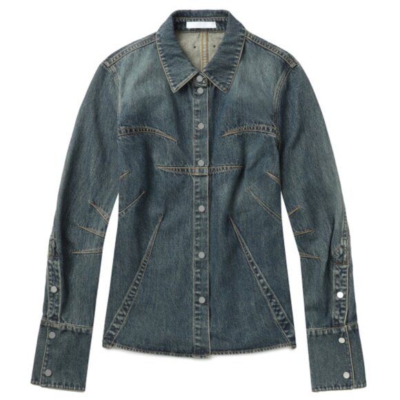 HELMUT LANG ! Denim Bustier Shirt ( US/4) - Picture 3 of 13